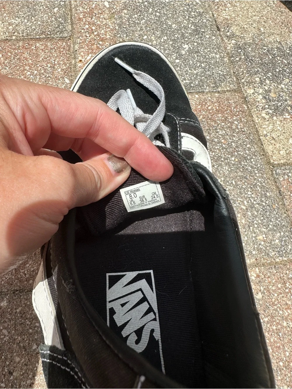 Vans Old Skool Low-Top Skate Shoes (Black and White)